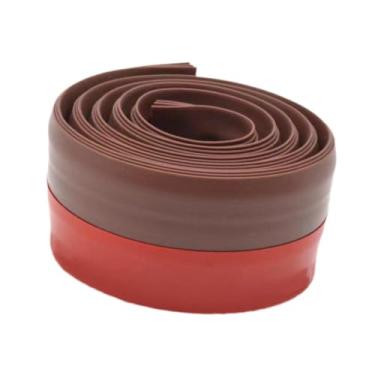 Imagem de IEUDNS Batente de porta, tira de vedação autoadesiva, vedação de porta à prova de som e proteção contra intempéries, Marrom