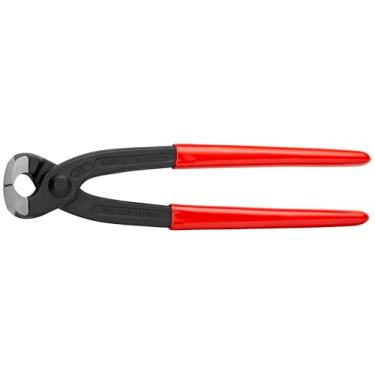 Imagem de Knipex Tools 10 98 i220 Alicate de grampo de orelha de 22 cm, apenas mandíbula frontal, vermelho