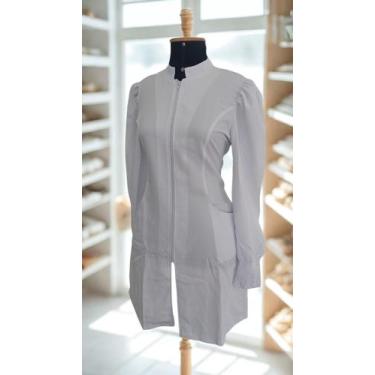 Imagem de Jaleco manga bufante - Bifama Confecções, branco, XGG