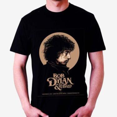 Imagem de Camiseta Bob Dylan Musica Rock 100% Algodão - Tee Geek, Preto, G