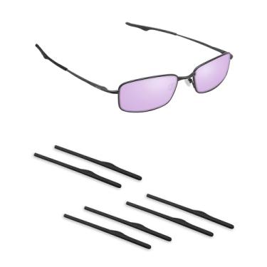 Imagem de Handwith 3 pares de meias de silicone macio para óculos de sol Oakley Keel Blade/Wingback SQ/Wingback, antiderrapante, ajuste confortável, óculos, braço, peças de reposição, kit preto