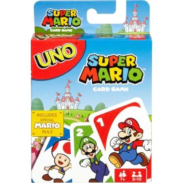 Imagem de UNO Super Mario Bros, Jogo de Cartas, Para Crianças, Adultos & Noite de Jogos, Mattel