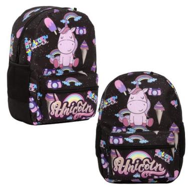 Imagem de Mochila Feminina Escolar Unicórnio Juvenil Volta As Aulas - TOYS 2U