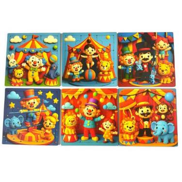 Imagem de Kit Quebra-Cabeça Infantil Educativo Montessoriano em MDF 3mm  6 Jogos