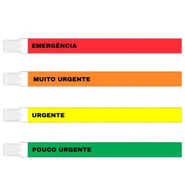 Imagem de Kit 1000 Pulseiras Tyvek hospitalar Personalizadas - 4 Cores de Risco
