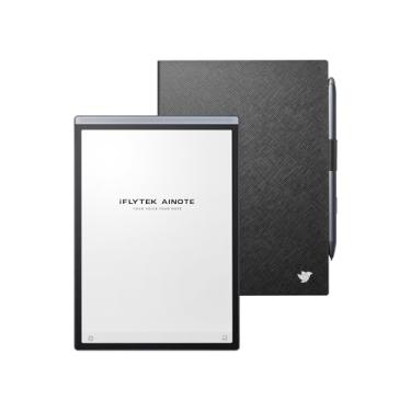 Imagem de iFLYTEK Pacote AINOTE Air 2 com fólio preto – Tablet de escrita digital de 21 cm com caneta, notas inteligentes de voz para texto, transcrição multilíngue, integração ChatGPT