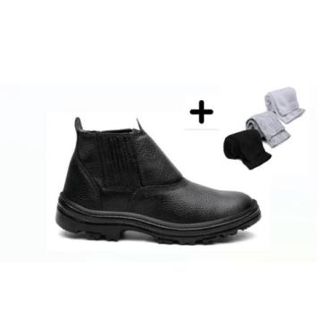 Imagem de Kit Botina Segurança Bota Serviços Gerais Trabalho + 3 Pares Meia - Ob