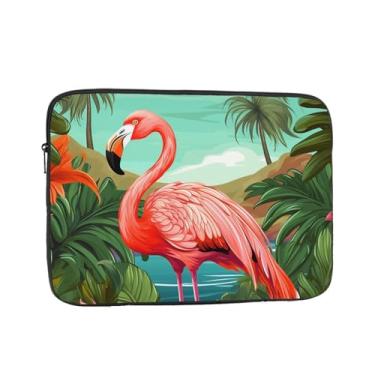 Imagem de Capa para laptop Tropical Flamingo 43.2 cm à prova de choque capa protetora para notebook resistente à água bolsa portátil para laptop pasta para homens e mulheres