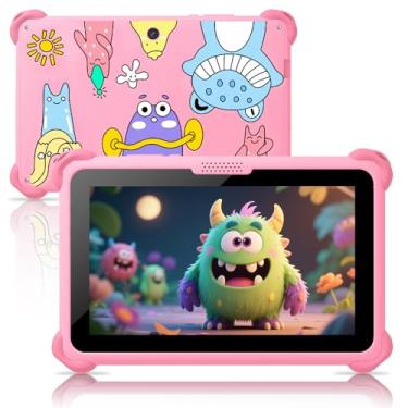 Imagem de Tablet infantil de 7 polegadas para crianças de 3 a 12 anos, tablet infantil Android de 32 GB com capa sólida, YouTube, Netflix, GMS, Bluetooth, WiFi, aplicativos de aprendizagem educacional