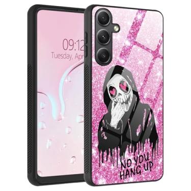 Imagem de SichKards Capa para celular Galaxy S25 Plus, traseira de vidro líquido e bordas macias de TPU, aderência lateral antiderrapante, proteção contra quedas, ajuste fino, carregamento sem fio compatível