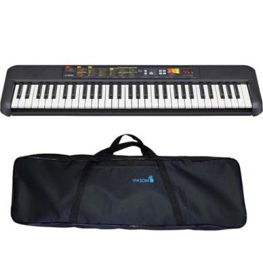 Imagem de Kit Teclado Musical Yamaha PSR-F52 + Bag Viasom C5S C/ Alça + Fonte Bi