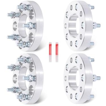 Imagem de ECCPP Pacote com 4 espaçadores de roda de 2,5 cm 5 x 4,5 kit adaptador espaçador de roda com pinos M 12 x 1,5 furo de cubo de 71,6 mm para CL, Legend, MDX, NSX, RDX, RSX, TL, TSX, Avenger, Caravan, 5