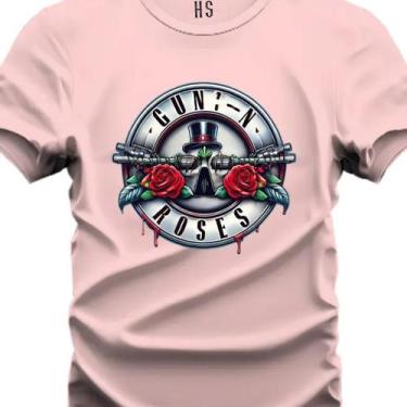 Imagem de Camiseta Personalizada do P ao G3 Guns N' Roses Fio 30.1 - Hs, Rosa, M