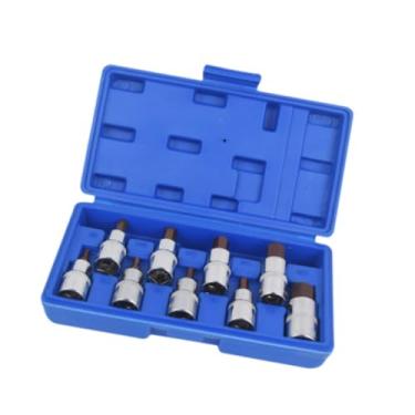 Imagem de Generic Conjunto de soquetes sextavados de 1/2 polegada com 9 peças, com estojo de armazenamento, suprimentos de peças premium, chave Allen de impacto