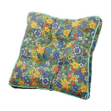 Imagem de Fenteer Almofada para assento de cadeira quadrada, decorativa, para canto de leitura, para lareira, para piso interno, para cadeiras de cozinha, Style a