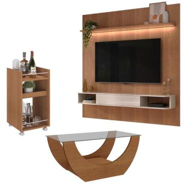 Imagem de Painel TV 75 Polegadas Mesa De Centro E Aparador Bar BBO3 Arly Cinamomo