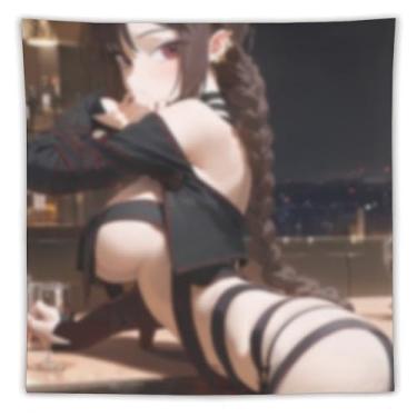 Imagem de LIEGBMEU Tapeçaria de biquíni sexy anime menina 152.4 cm x 152.4 cm interior exterior parede colcha arte decoração de tapeçaria caprichosa, AF115