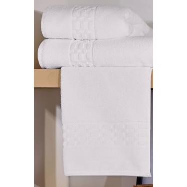 Imagem de Kit Com 2 Toalhas Banho Teka Profiline Hotel e Pousada 580g/m² Gramatura Fio Duplo Toque Macio e Super Absorção Branca 86x150cm (SUPER LUXO)