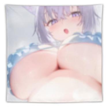 Imagem de LIEGBMEU Sexy Bikini Hot Anime Girl Tapeçaria 152.4 cm x 152.4 cm Interior Exterior Wall Quilt Art Decoração de Tapeçaria Caprichosa, AD39
