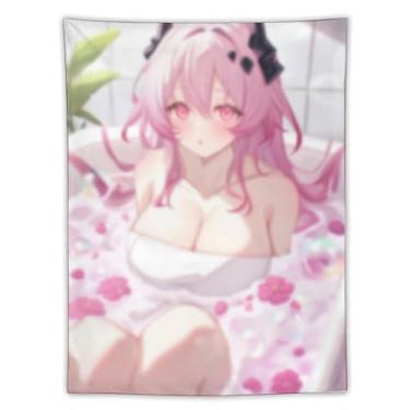 Imagem de LIEGBMEU Tapeçaria de biquíni sexy anime menina 152.4 cm x 203.2 cm interior exterior parede colcha arte decoração de tapeçaria caprichosa, AF217