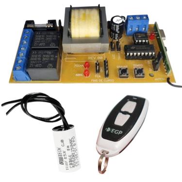 Imagem de Kit Central Nb52 e Capacitor 12uf+Controle Configuarado para Portão Automático de Casas e Condominio