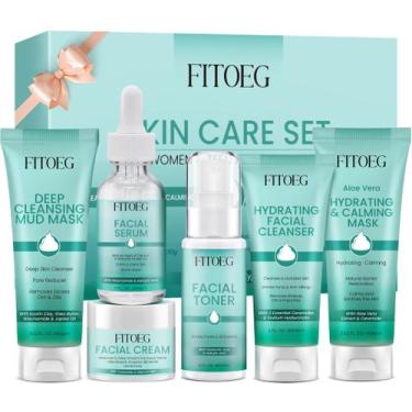 Imagem de Kit de rotina de cuidados com a pele facial para mulheres e adolescent