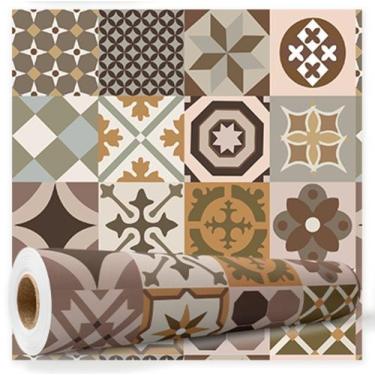 Imagem de Papel De Parede Para Cozinha Azulejo Autoadesivo Português 3mx47cm - R