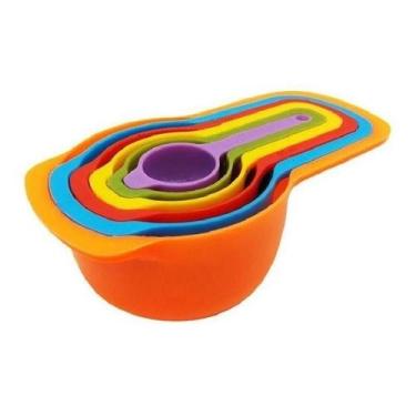 Imagem de Conjunto Colher Xicaras De Medidas Kit Com 6 Peças Prático - Top House