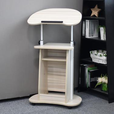 Imagem de Mesa De Recepção-púlpito, Recepção, Mesa De Recepção Moderna, Mesa De Púlpito Cerimonial Anfitrião Mesa De Recepção Pequena Para Espaços Pequenos, P, White+maple
