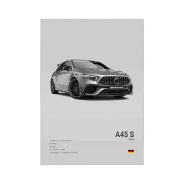 Imagem de Pôster De Carro Esportivo Luxuoso Preto E Branco, Arte Em Tela Para De