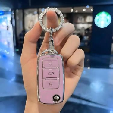 Imagem de Capa De Chave Flip TPU Para Carros VW Polo Golf Passat Tiguan Beetle C