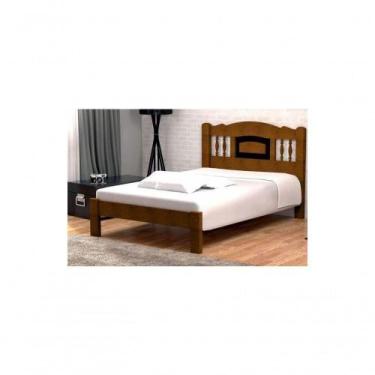 Imagem de Cama de Casal Atenas de Madeira Maciça Angelim Pedra Tauari Imbuia Pre