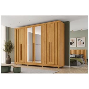 Imagem de Guarda-roupa Casal com Espelho 4 Gavetas 6 Portas Made Marcs Torino, P