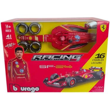 Imagem de Kit p/ Montar Bburago Ferrari SF-24 F1 Racing 2024 Charles Leclerc 16 1/24 c/ Piloto