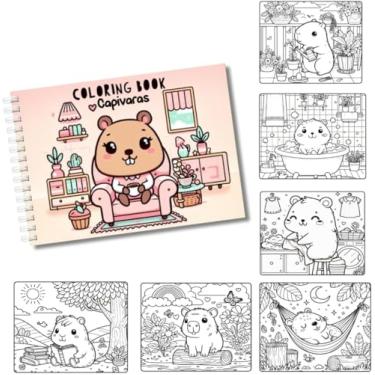 Imagem de Livro de Colorir Bob. Goods Capivara Cute Coleção Exclusiva com Ilustrações Bobbie Premium