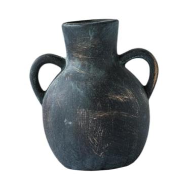 Imagem de Generic Vaso de cerâmica rústico, suporte para plantas, enfeites, vaso, de flores de fazenda para casa, prateleira, plantas de interior, entrada, Bronze