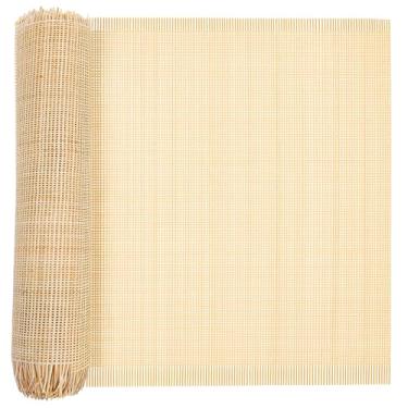 Imagem de Yarlung Correia de cana de 61 cm x 1,5 m, rolo de correias de vime natural para projetos de material de cana, folha de malha aberta tecida para cadeira, armário, móveis, artesanato DIY
