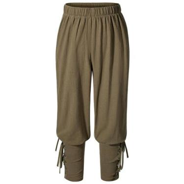 Imagem de Calça pirata infantil AITIPOO Renaissance com cadarço 3-4T