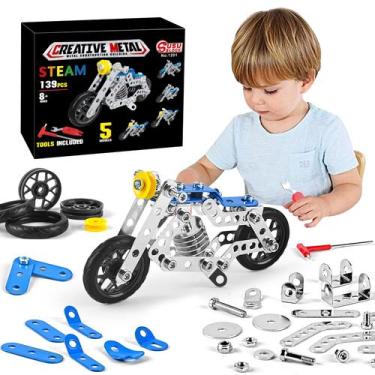 Imagem de Conjunto de caminhões de bombeiros Building Toy Ferthor Fun Erector de