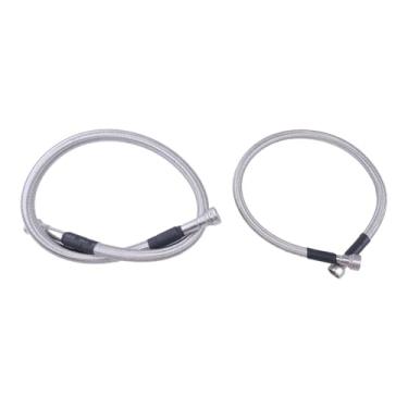 Imagem de HOLDWELL 2 mangueiras de tanque de combustível inoxidáveis 15167372 15077513 compatíveis com Chevrolet GMC 2500HD 2001-2010 e 3500HD 6.6L Duramax Diesel