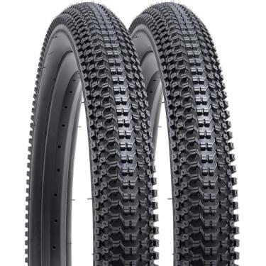 Imagem de YUNSCM 2 peças de pneus de bicicleta de 61 cm 24 x 2,10/54-507 compatíveis com pneus de bicicleta de montanha 24 x 2,0 24 x 2,10 24 x 2,125 (Y-1529)