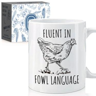 Imagem de Kaimaloke Divertida mordaça fluente em linguagem de galinha presentes para amantes de galinhas para fazendeiros country menina, presentes de aniversário novidade para mulher galinha, mãe, melhor amiga