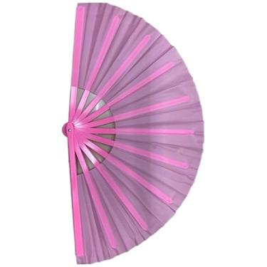 Imagem de Leque Oriental Grande Para Kung Fu E Tai Chi - AcessóRio Para ApresentaçãO De DançA E Artes Marciais(Rosa)