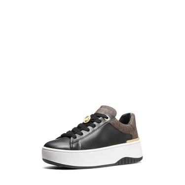 Imagem de Michael Kors Tênis feminino Dottie com cadarço, Marrom/preto, 35