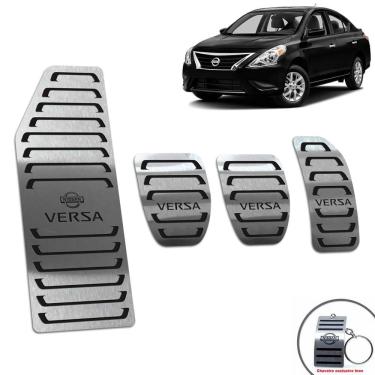 Imagem de Pedaleiras + Descanso Nissan Versa 2015/2020 Manual Preto