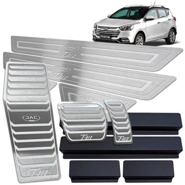 Imagem de Soleira Vinil Pedaleira Descanso Jac T40 Auto Prata BR