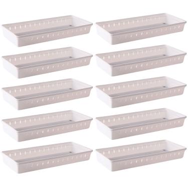 Imagem de Organizador de gavetas e talheres modular 37,5 x 15,4 cm com 10 unidades Plasutil ref.9735