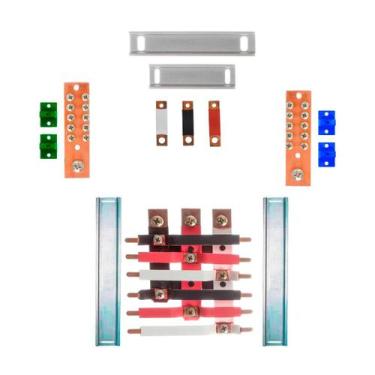 Imagem de Kit Barramento Trifásico 225A para 12 Circuitos com Termo Retrátil - Z