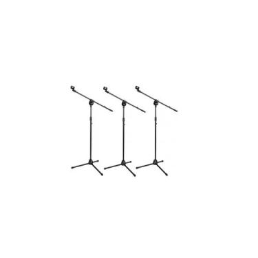 Imagem de Kit 3 Und Pedestal Konect Pt-90 Tripe C/Base Para Microfone