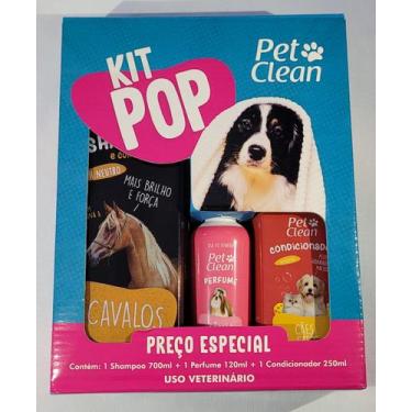 Imagem de Kit Pop Shampoo PetClean Cavalo+ Condicionador + Perfume Pet - Pet Cle